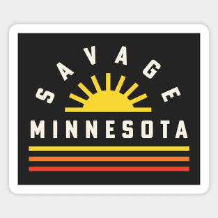 Savage Minnesota Retro Vintage Sunshine Magnet